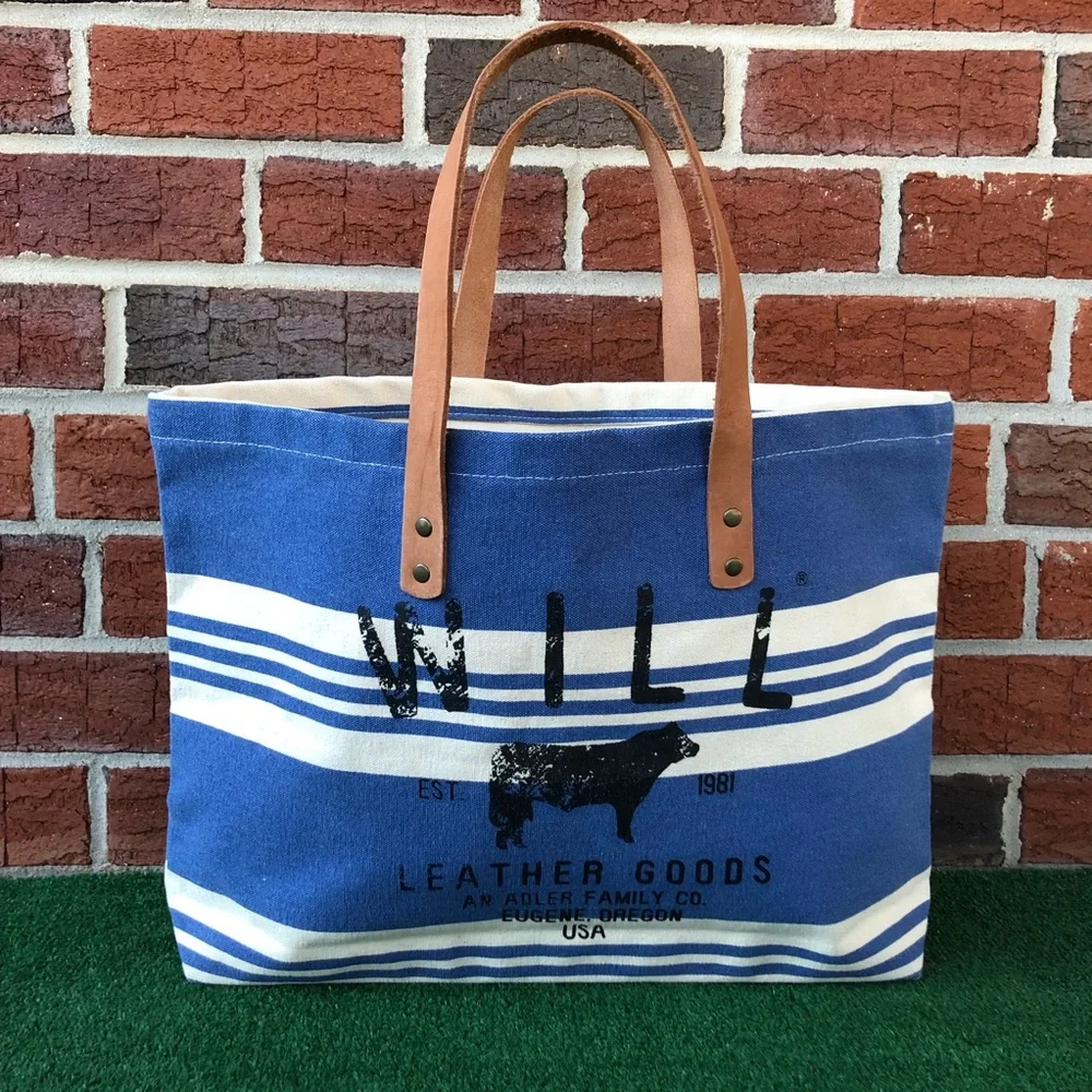 NWOT WILL Leather Goods Classic Canvas Tote - Picture 6 of 7